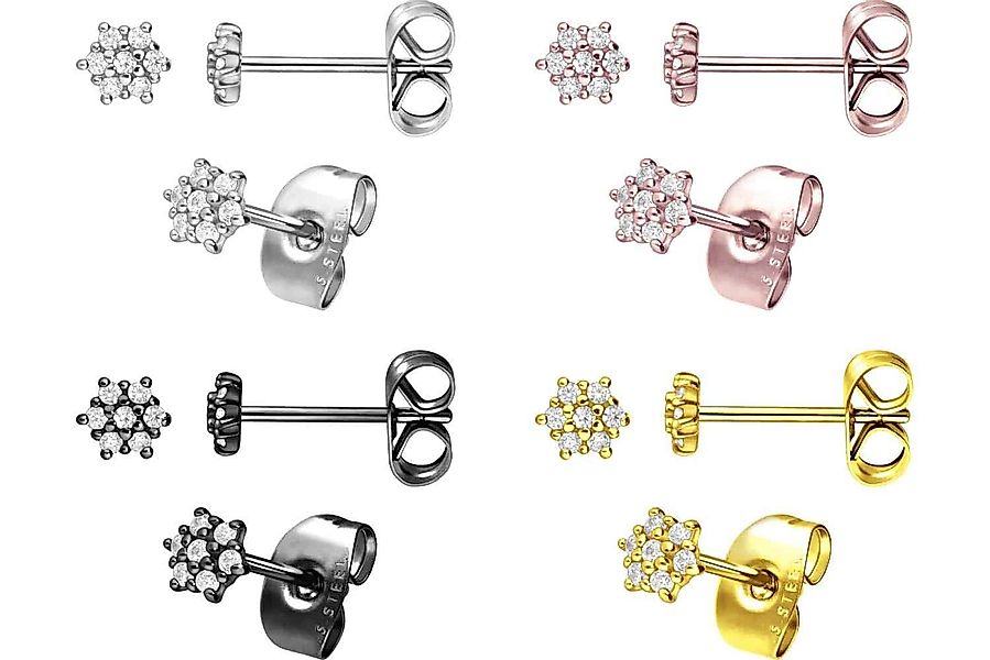 FILANGO Single-Ohrstecker Chirurgenstahl Ohrstecker KRISTALLBLUME (Ohrsteck günstig online kaufen