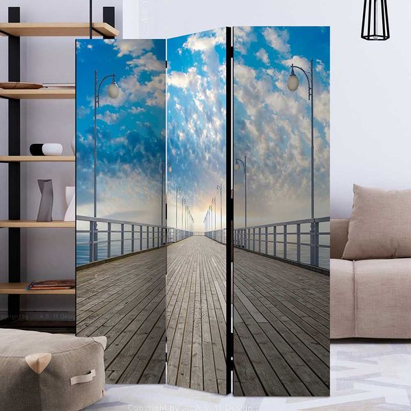 Fotoprint Paravent aus Leinwand und Fichtenholz beidseitig bezogen günstig online kaufen