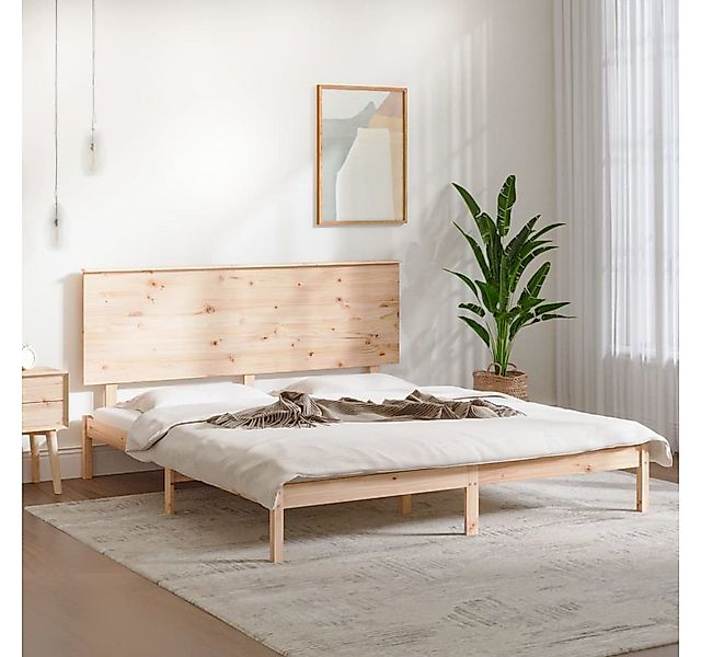 vidaXL Bettgestell Massivholzbett Kiefer 200x200 cm Bett Bettgestell Doppel günstig online kaufen