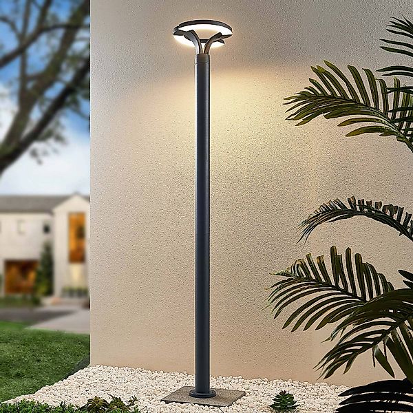 Lindby LED-Außenleuchte Keily, Kreis, anthrazit, Metall günstig online kaufen