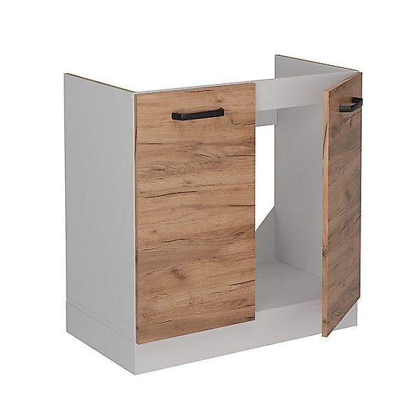 Vicco Spülenunterschrank R-Line Goldkraft Eiche 80 cm ohne Arbeitsplatte günstig online kaufen
