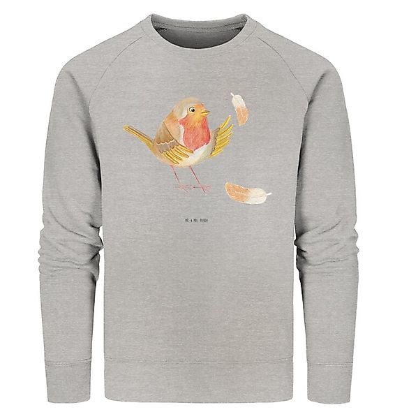Mr. & Mrs. Panda Longpullover Rotkehlchen Federn Größe S - Heather Grey - G günstig online kaufen