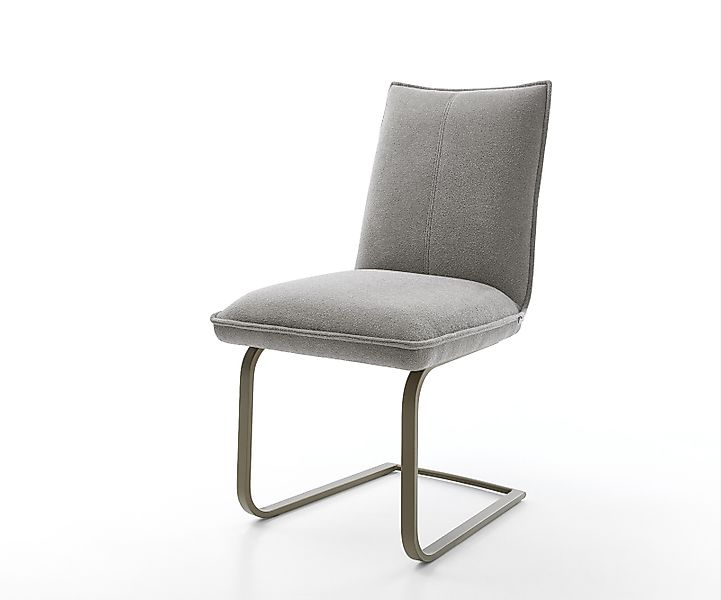 Freischwinger Lelio-Flex Strukturstoff Soft Grau Freischwinger flach Effekt günstig online kaufen