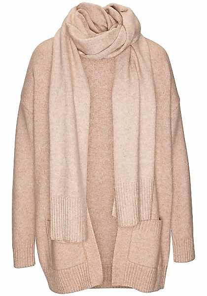 Vivance Strickjacke Set, mit Schal, aus kuscheliger Strickqualität, Cardiga günstig online kaufen