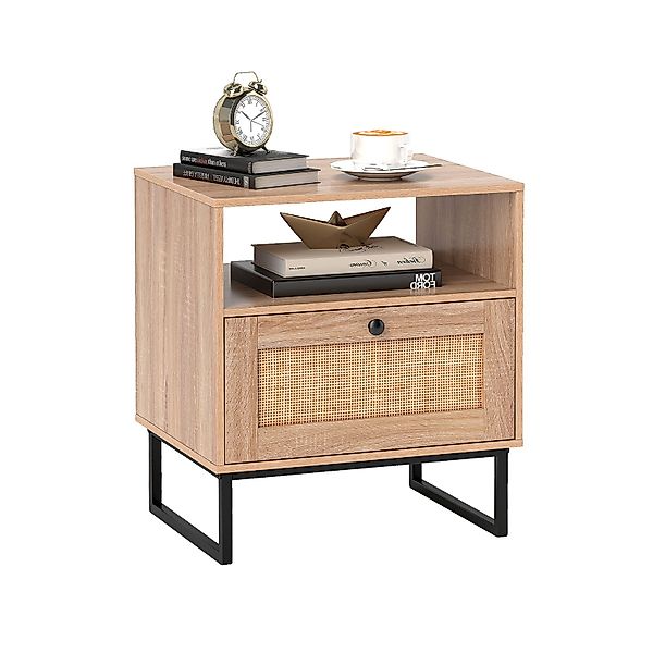 COSTWAY Nachttisch (1-St), Rattan Nachtschrank, mit günstig online kaufen
