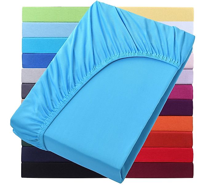 NatureMark Spannbettlaken Jersey Basic Spannbetttuch, 100% Baumwolle, Gummi günstig online kaufen