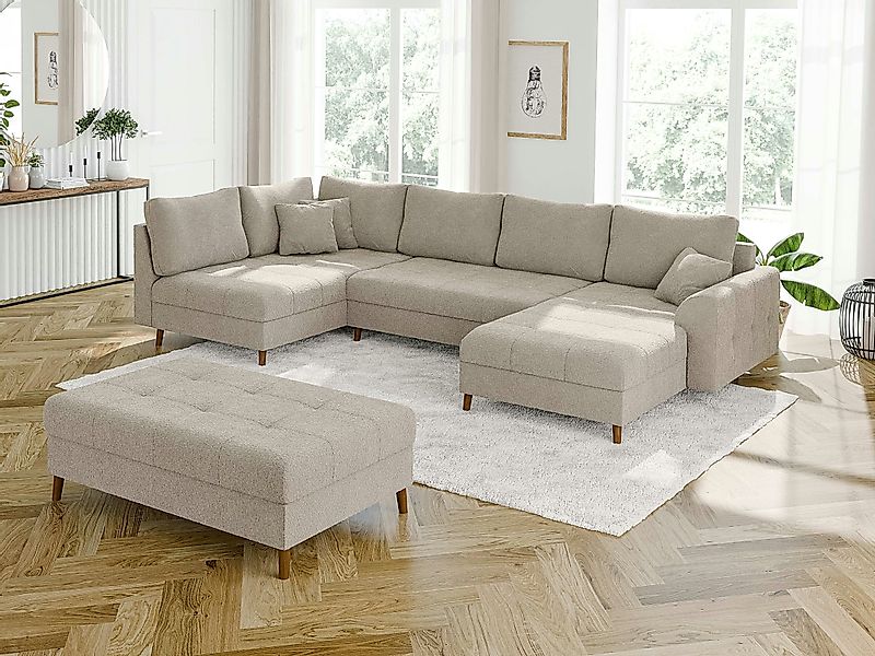S-Style Möbel Wohnlandschaft Leif mit Schlaffunktion günstig online kaufen