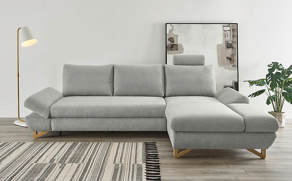 Home affaire Ecksofa "City/Giron, L-Form," verstellbare Armlehnen mit Raste günstig online kaufen