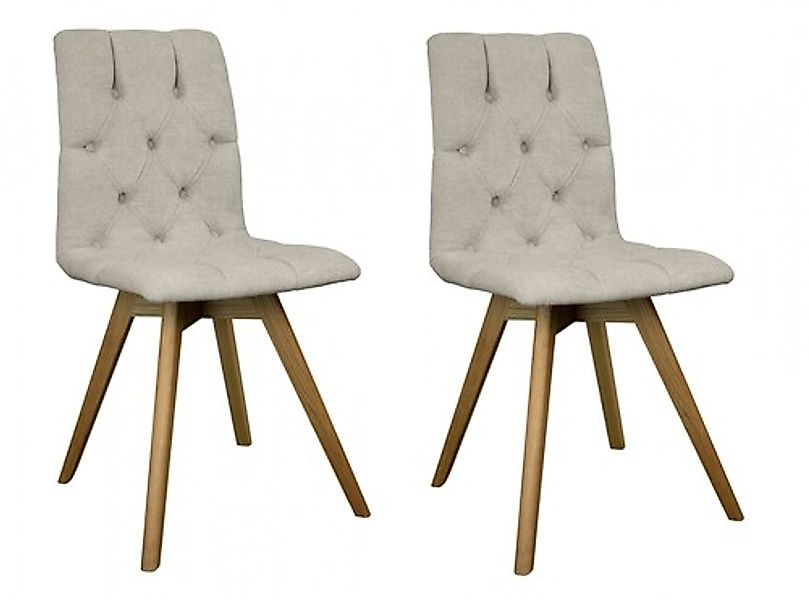 andas Esszimmerstuhl »Rania« (Set) 2 Stk.Massivholzgestell, mit Knopfheftun günstig online kaufen