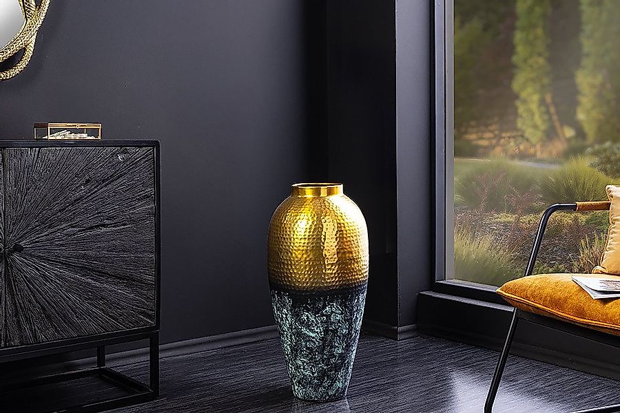 riess-ambiente Bodenvase ORIENT XL 75cm gold · große Dekovase für getrockne günstig online kaufen