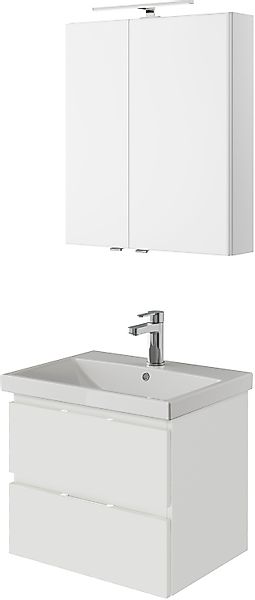 Saphir Badmöbel-Set »Serie 4035 2-teilig, Keramikwaschtisch mit LED-Spiegel günstig online kaufen