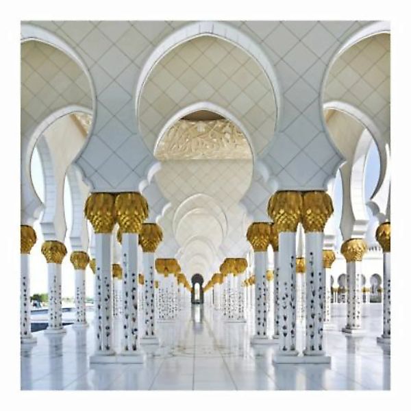 Bilderwelten Fototapete Moschee in Abu Dhabi weiß Gr. 336 x 336 günstig online kaufen