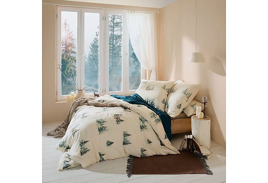 REDBEST Bettwäsche Bettwäsche, Biber, Flanell Tiermotive: Rehe günstig online kaufen