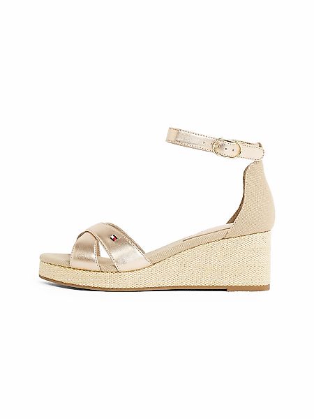 Tommy Hilfiger FLAG METALLIC MID WEDGE ESPAD Keilsandalette, Riemchensandal günstig online kaufen
