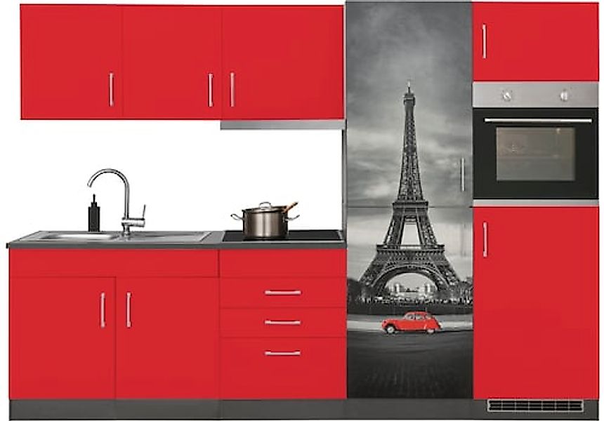 HELD MÖBEL Küchenzeile »Paris«, mit E-Geräten, Breite 280 cm, wahlweise mit günstig online kaufen