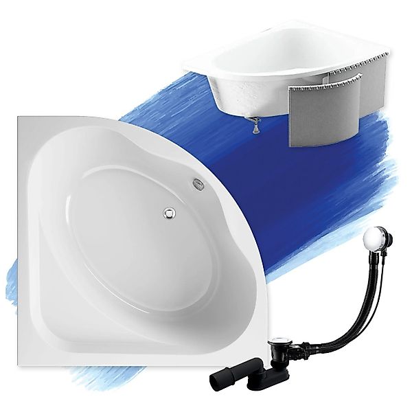 KOLMAN Badewanne Eckbadewanne Standard 150x150, Ablaufgarnitur günstig online kaufen