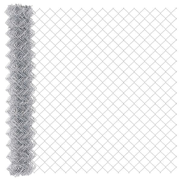 vidaXL Kettenzaun Silber 10 x 1,6 m Verzinkter Stahl 42004843 günstig online kaufen