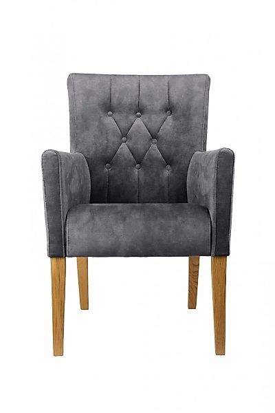 Home affaire Armlehnstuhl "Cortega Esszimmerstuhl mit Knopfheftung" () 1 St günstig online kaufen