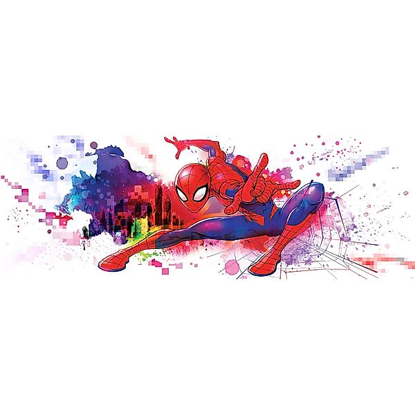 Komar Fototapete Spider-Man Graffiti Art - Größe 368 x 127 cm, glatt, bedru günstig online kaufen