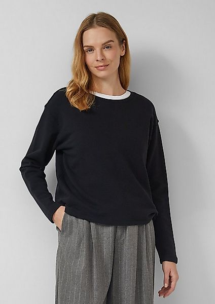 s.Oliver Sweatshirt Sweatshirt Verkürztes Sweatshirt mit Naht-Details günstig online kaufen