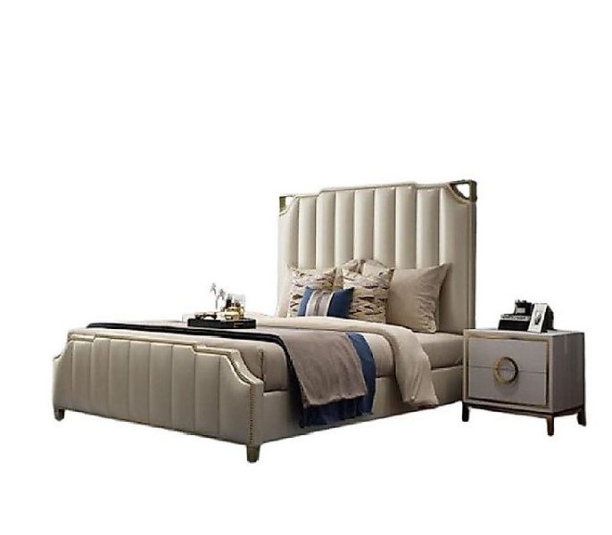 Xlmoebel Bett Schlafzimmer Set mit Doppelbett und zwei Nachttischen, 3-teil günstig online kaufen