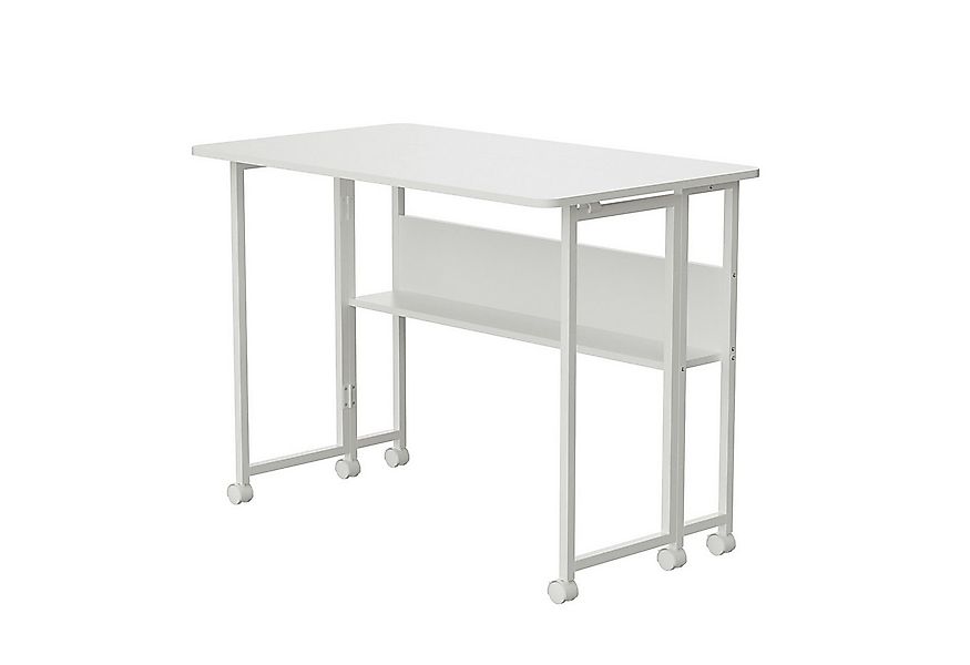 Maclean Schreibtisch MC-126 Klappbarer mobiler Schreibtisch mit Regal, Plat günstig online kaufen