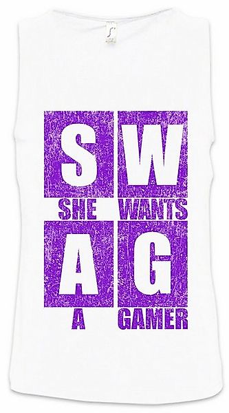Urban Backwoods Tanktop She Wants A Gamer Ärmelloses T-Shirt Swag Lvl. Lvl günstig online kaufen