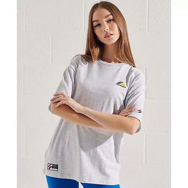 Superdry Mountain Sport Embroidered Kurzarm T-shirt M Ice Marl günstig online kaufen