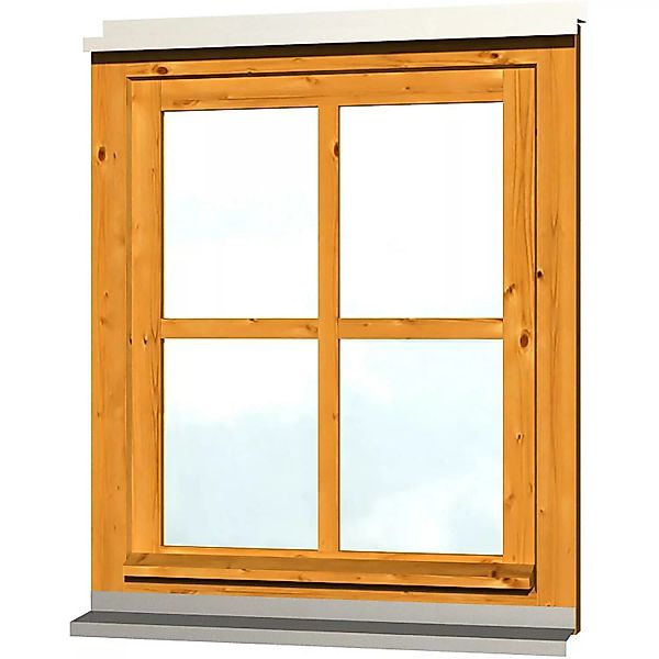 Skan Holz Einzelfenster Rahmenaußenmaß 69,1 x 82,1 cm Eiche hell günstig online kaufen