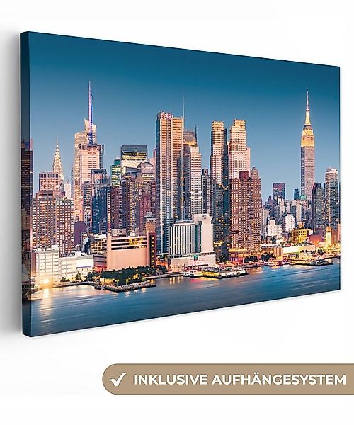 OneMillionCanvasses® Leinwandbild New York - Wasser - Manhattan, Fotodruck günstig online kaufen