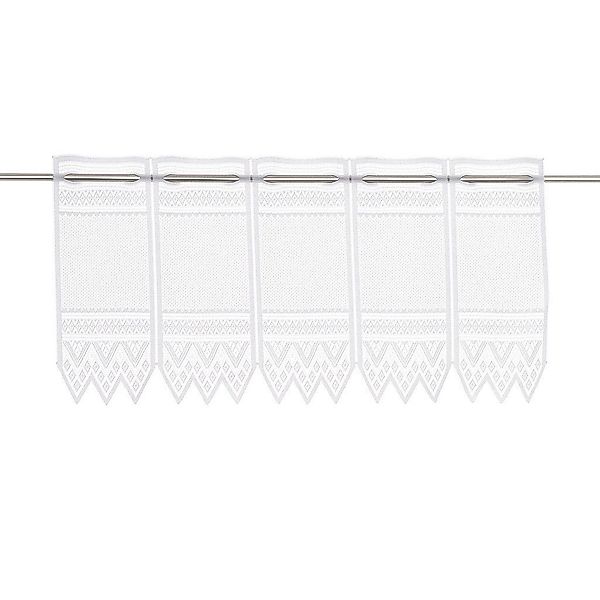 Gardinen Kranzusch Scheibengardine Jacquard grafisch, Stangendurchzug, günstig online kaufen