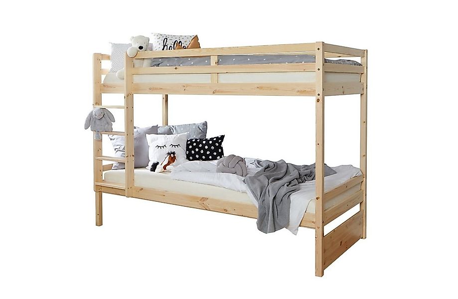 Ticaa Etagenbett Etagenbett Finn Kiefer Natur, Leiter ist wahlweise rechts günstig online kaufen