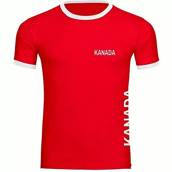 multifanshop T-Shirt Kontrast Kanada - Brust & Seite - Männer günstig online kaufen