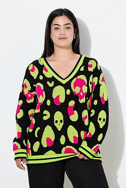 Angel of Style Strickpullover Pullover Boxy Fit Totenkopf-Muster günstig online kaufen