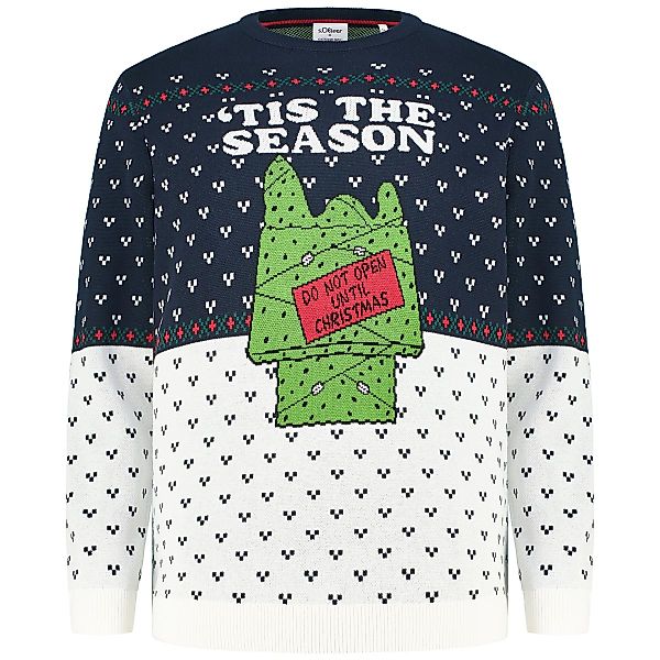 s.Oliver Norwegerpullover mit Snoopy-Motiv Farbe blau Größe: 5XL günstig online kaufen