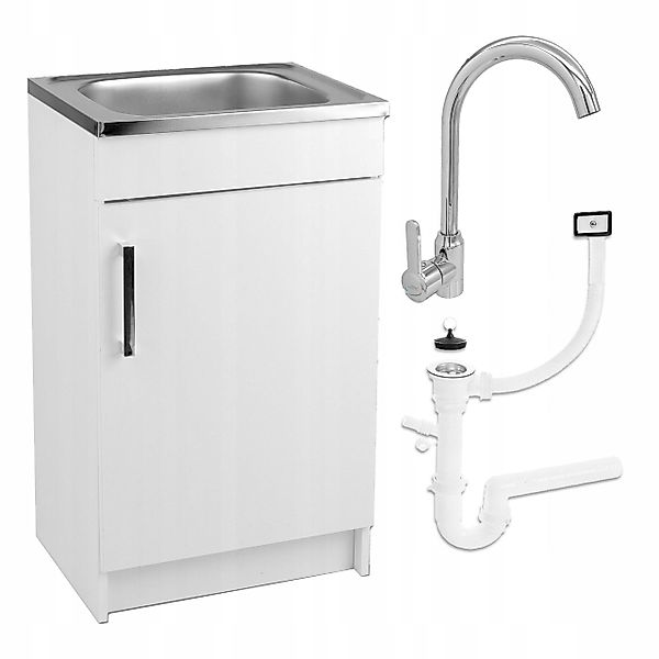 STAMAR Spülenschrank Küchenschrank 50cm Weiß Spüle günstig online kaufen