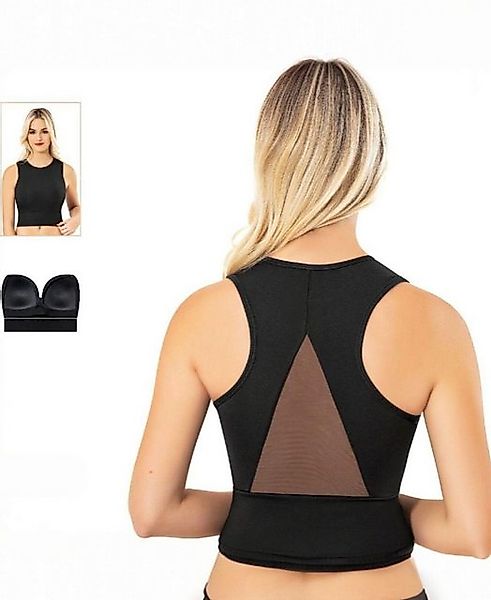 fashionshowcase Crop-Top Sportliches Bustier-Top mit Pads & Mesh-Rücken, Sc günstig online kaufen
