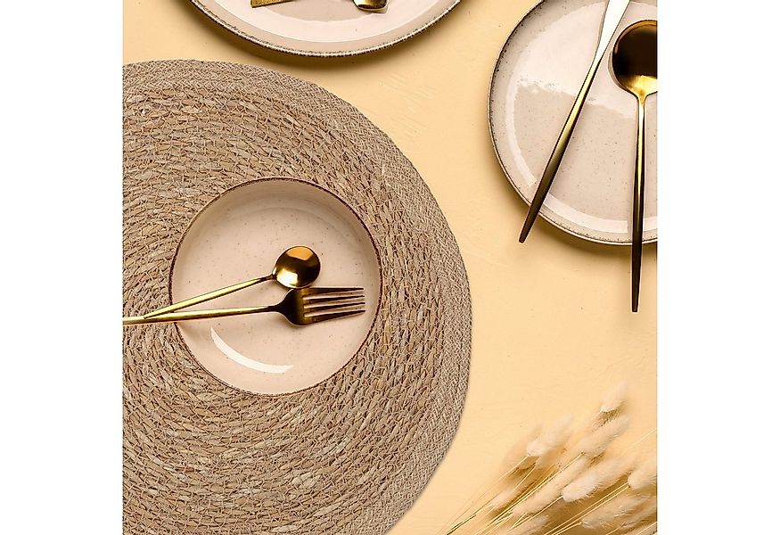 relaxdays Platzset 4-teiliges Tischset Wasserhyazinthe günstig online kaufen