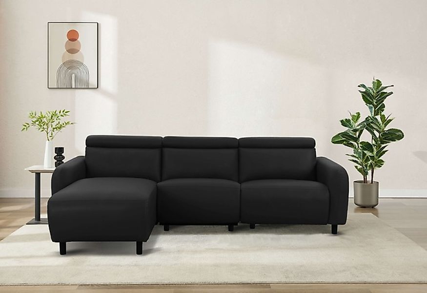 Home affaire Ecksofa »SKAANE Lederoptik, L-Form, 274 cm, manuelle u. elektr günstig online kaufen