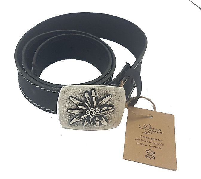 Pezzo D'oro Ledergürtel Ledergürtel Büffelleder schw. günstig online kaufen