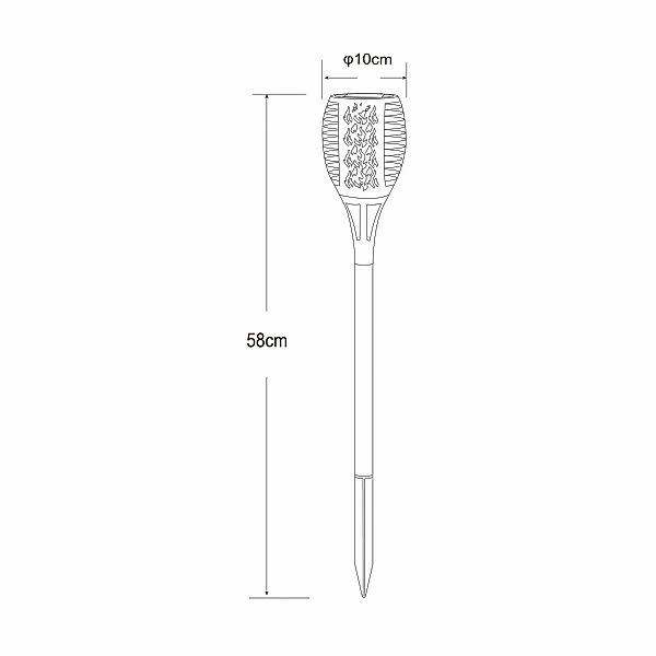 LED-Solar-Erdspießleuchte 33077 Fackel, schwarz, Kunststoff günstig online kaufen