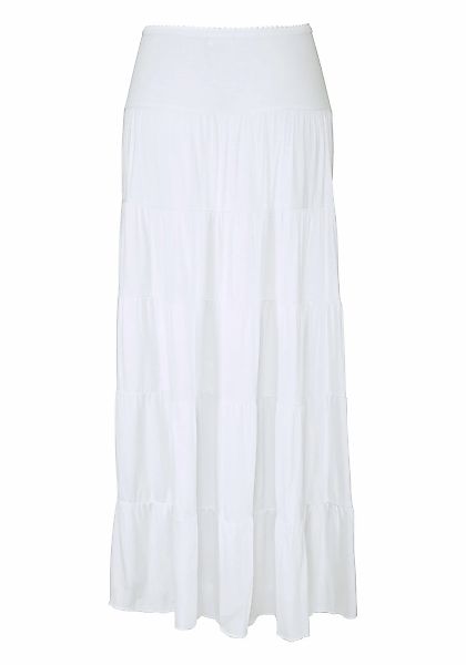 Beachtime Maxirock, mit Volants, elastischer Jerseyrock, Strandrock günstig online kaufen