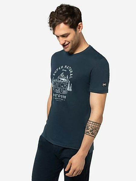 SUPER.NATURAL Print-Shirt für Herren, kurzam aus Merino M LANDI TEE mit coo günstig online kaufen