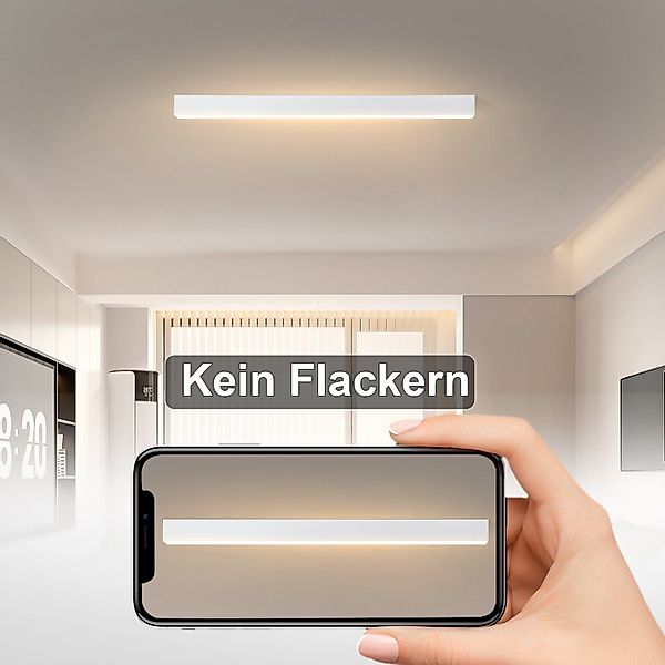 Nettlife Deckenleuchten Schwarz Dimmbar Modern 107/53/80CM günstig online kaufen