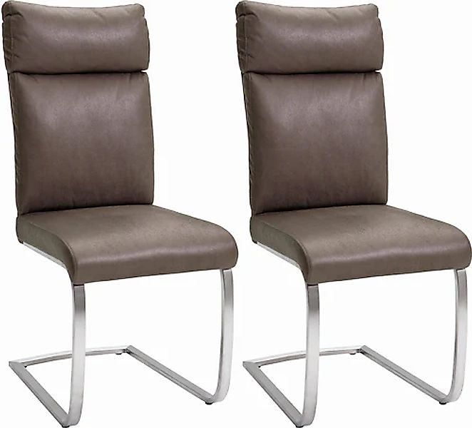 MCA furniture Freischwinger (Set) 2 Stk. Microfaser Stuhl belastbar bis 130 günstig online kaufen