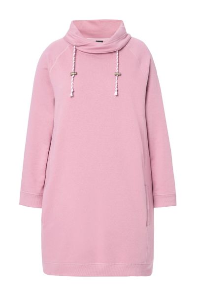 Ulla Popken Jerseykleid Sweatkleid Stehkragen Langarm günstig online kaufen