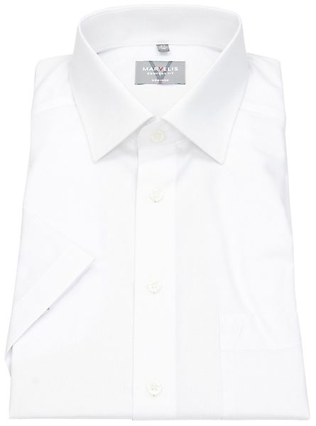 MARVELIS Kurzarmhemd Comfort Fit bügelfrei Kentkragen günstig online kaufen