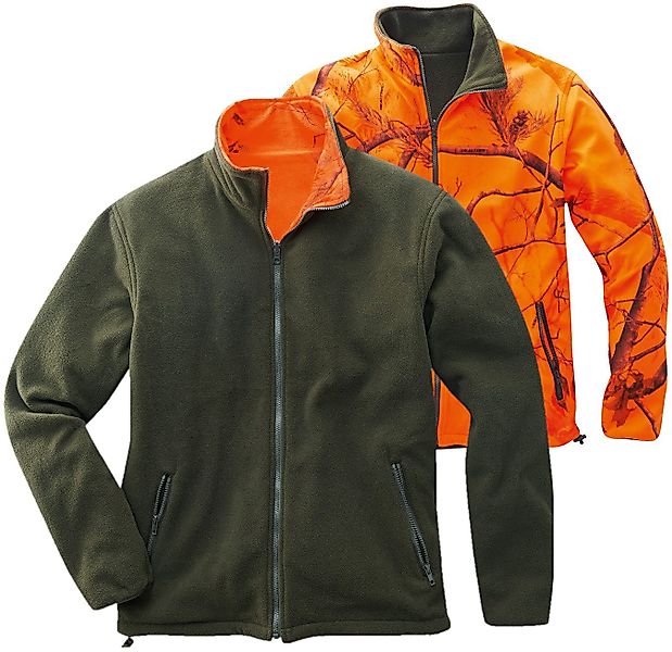 Elutex Outdoorjacke Wende-Fleecejacke Jagdjacke Winterjacke orange günstig online kaufen