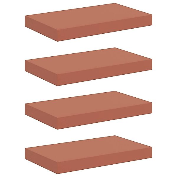 vidaXL Wandregal Wandmontiert 4 Stk Rot 40 x 23,5 x 4 cm Holzwerkstoff 4201 günstig online kaufen