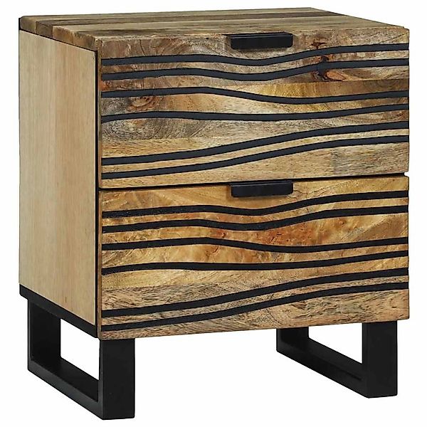 vidaXL Nachttisch Braun 40 x 33 x 46 cm Massives Mangoholz 4017934 günstig online kaufen
